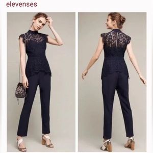 Anthropologie x Elevenses Cesarine Lace Jumpsuit - 2P